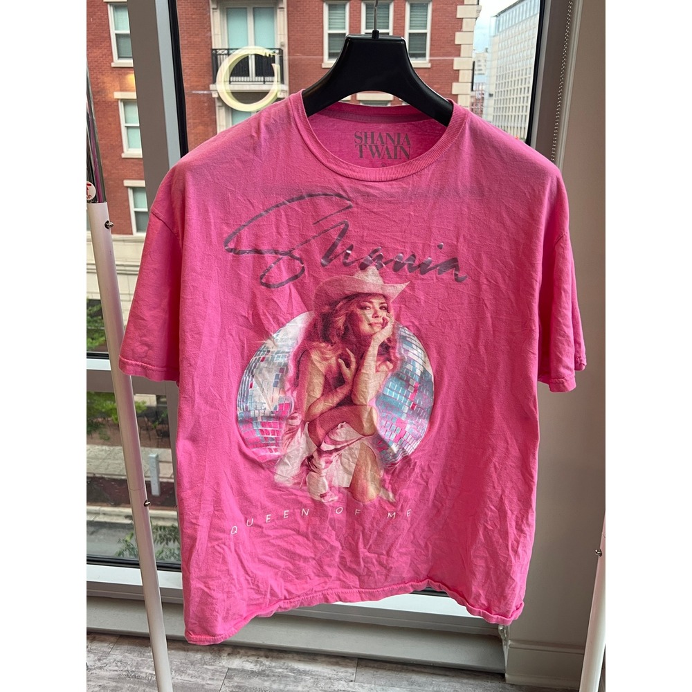 Shania Twain Queen of Me Tour Graphic T-Shirt Pink Womens XL 2023 Concert Tee